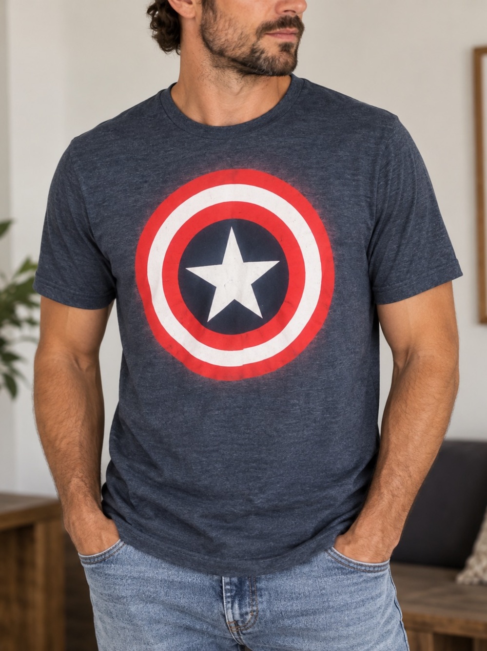 Marvel Captain America Shield Graphic T-Shirt